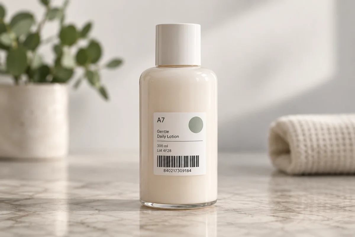 Printed barcode product identification label