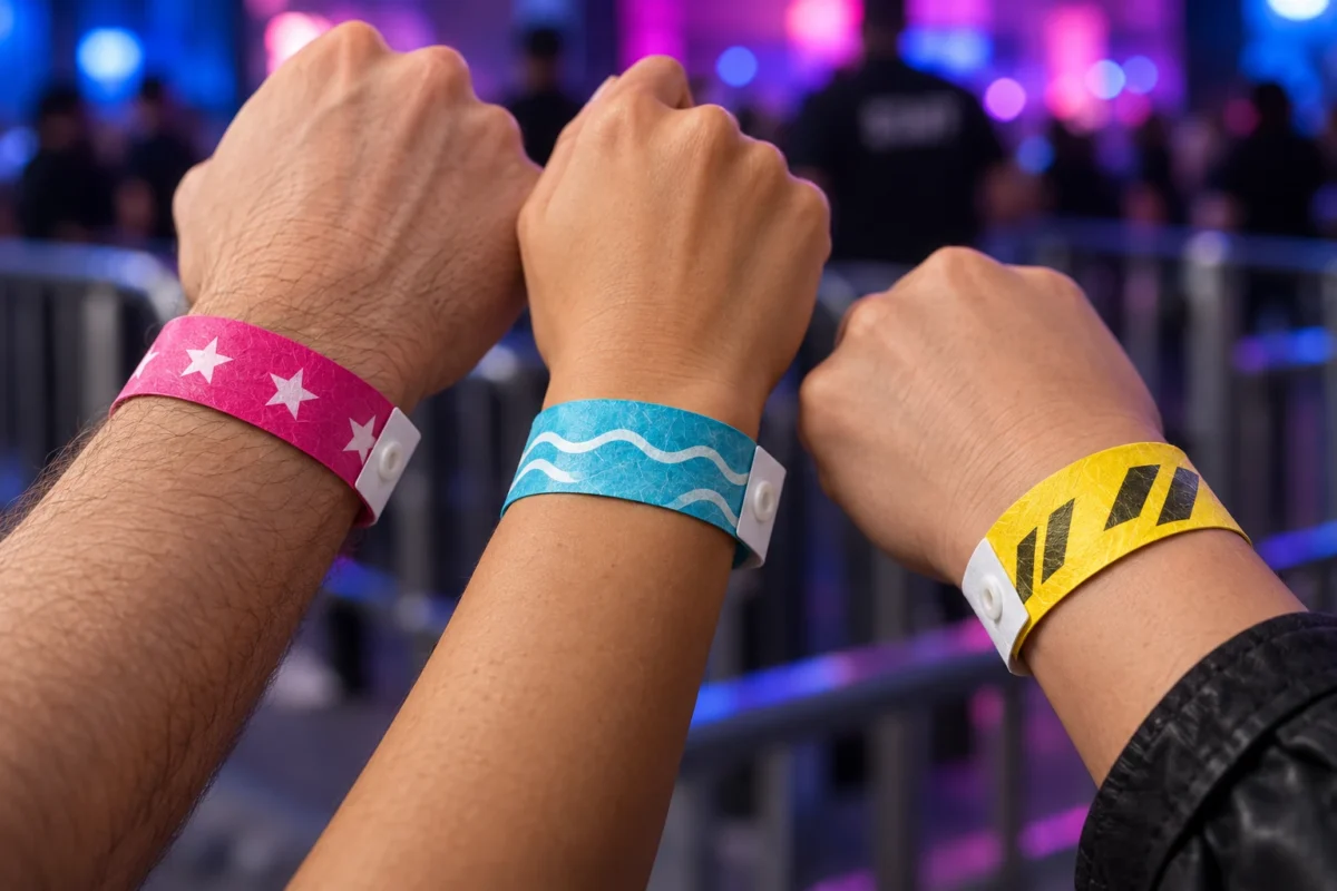 Printed event wristbands for access and identification