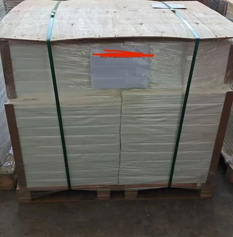 Palletized sheet materials prepared for storage and shipment