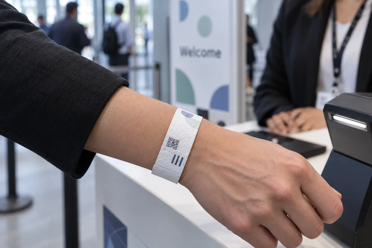 Printed spunbond event wristbands for admission and identification
