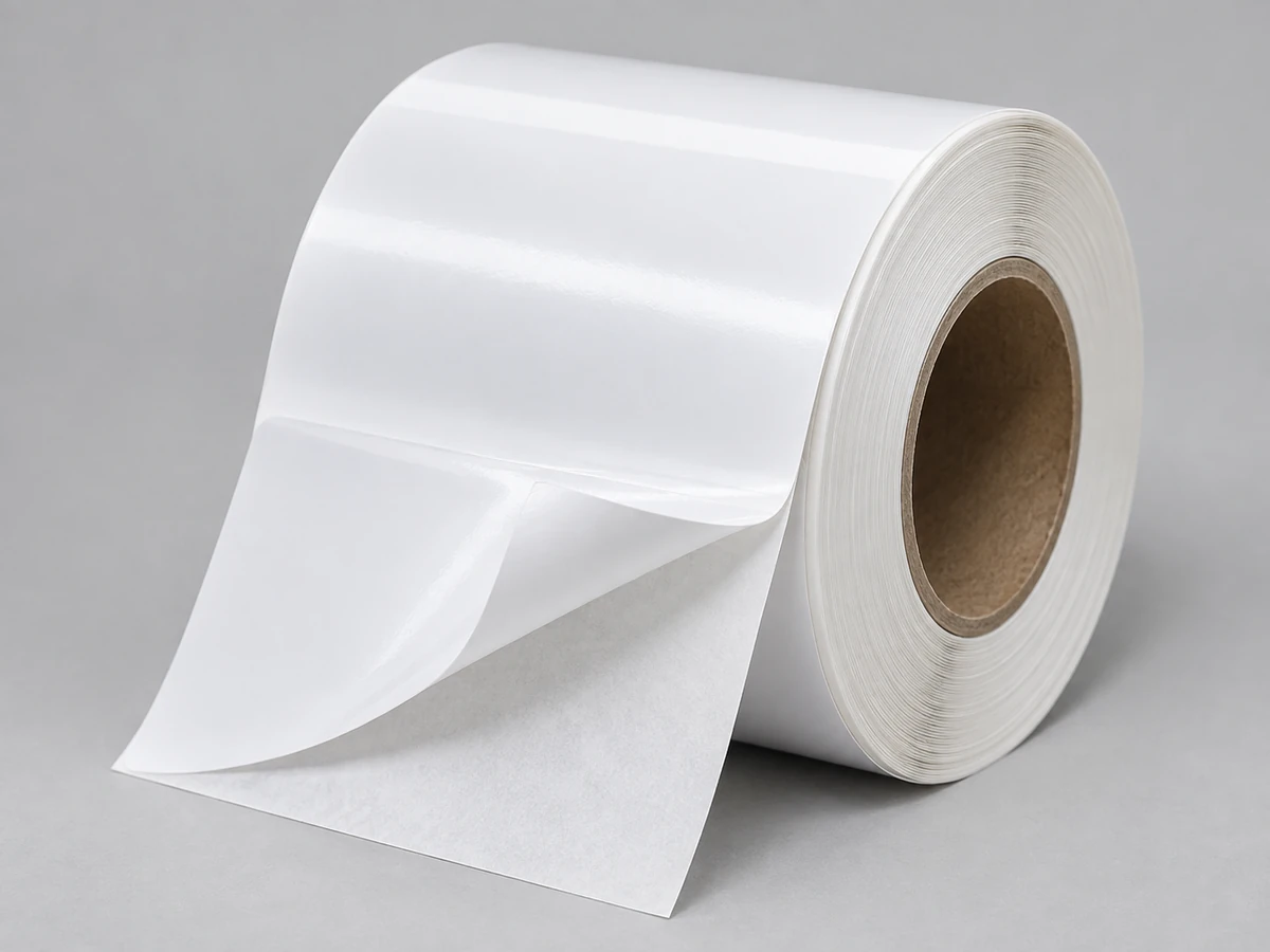 White Top-Coated PET Label Material